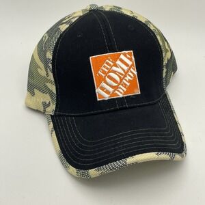 Home Depot Baseball Cap Black Camo Breathable Adjustable Promo Mens Hat OS